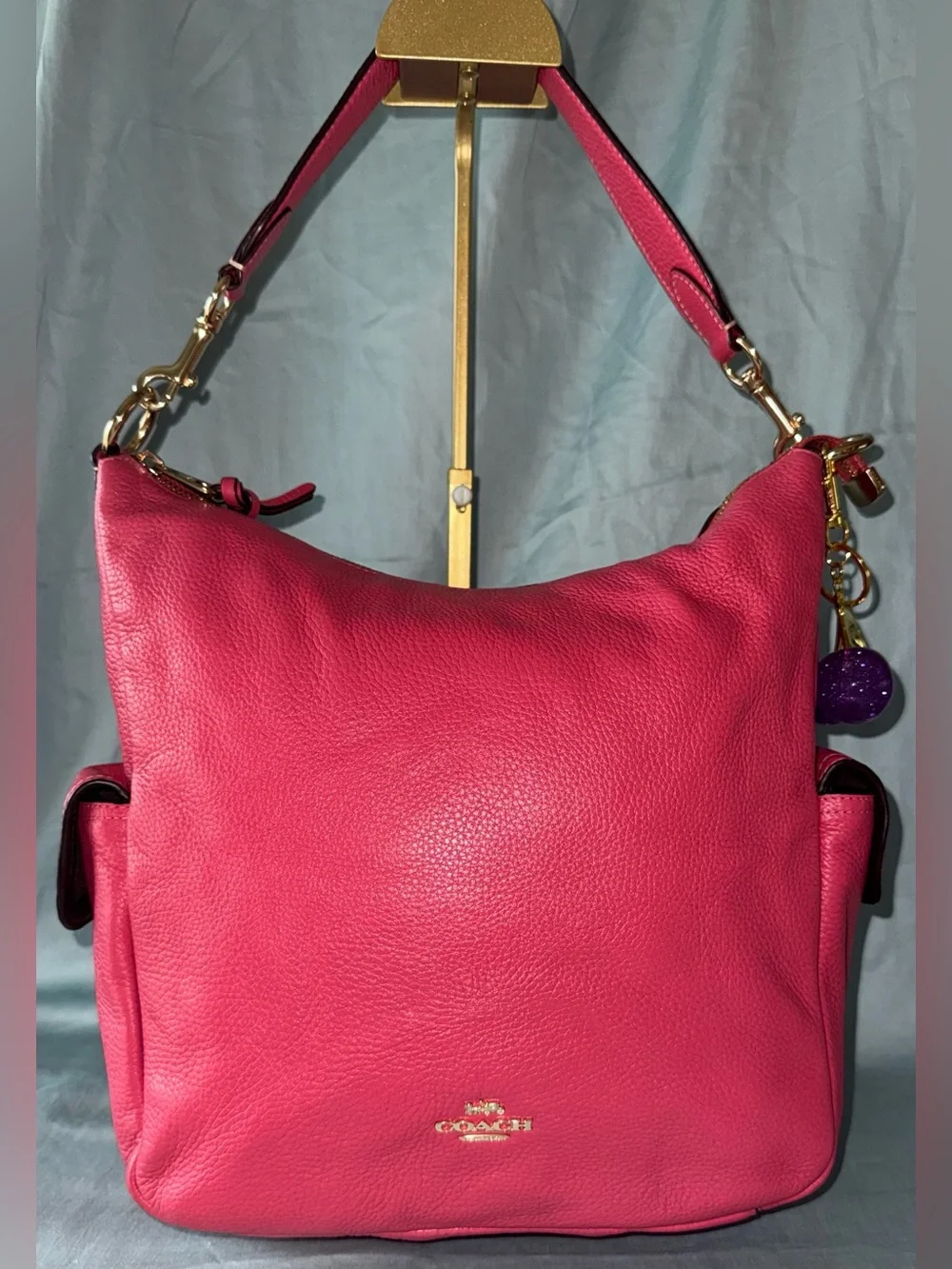 Coach 6152 Pennie Pink Shoulder Bag with Gold Hardware